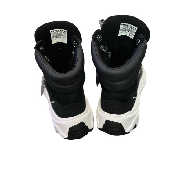 NWT SOREL Kinetic Breakthrough Conquest Waterproof Black White Sneakers Booties - Picture 10 of 16